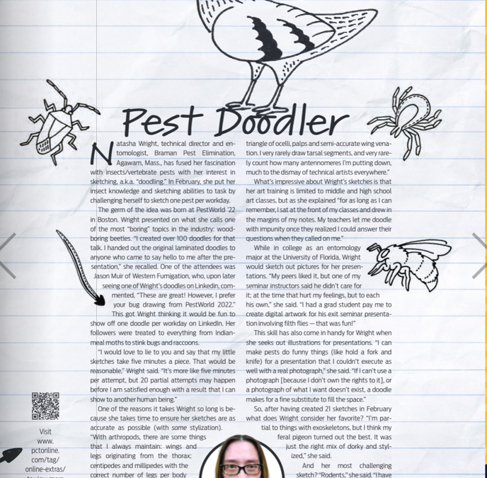 Natasha Wright Featured for Her ‘Pest-A-Day’ Doodle Challenge